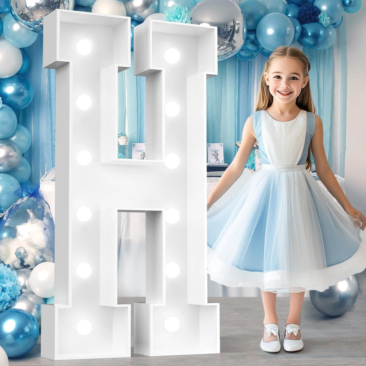 Ledido 4FT Marquee Light Up Letters, Cool White Light Up Letters Large Marquee Letter for Party