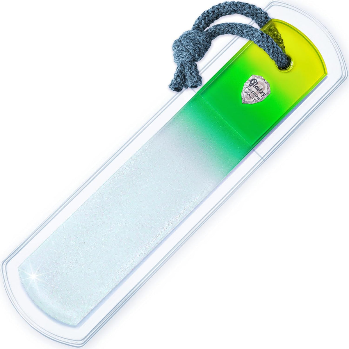 Genuine Czech Glass Foot File - Two-Sided Different Grit Surface, Gentle Callus Remover, Pedicure &