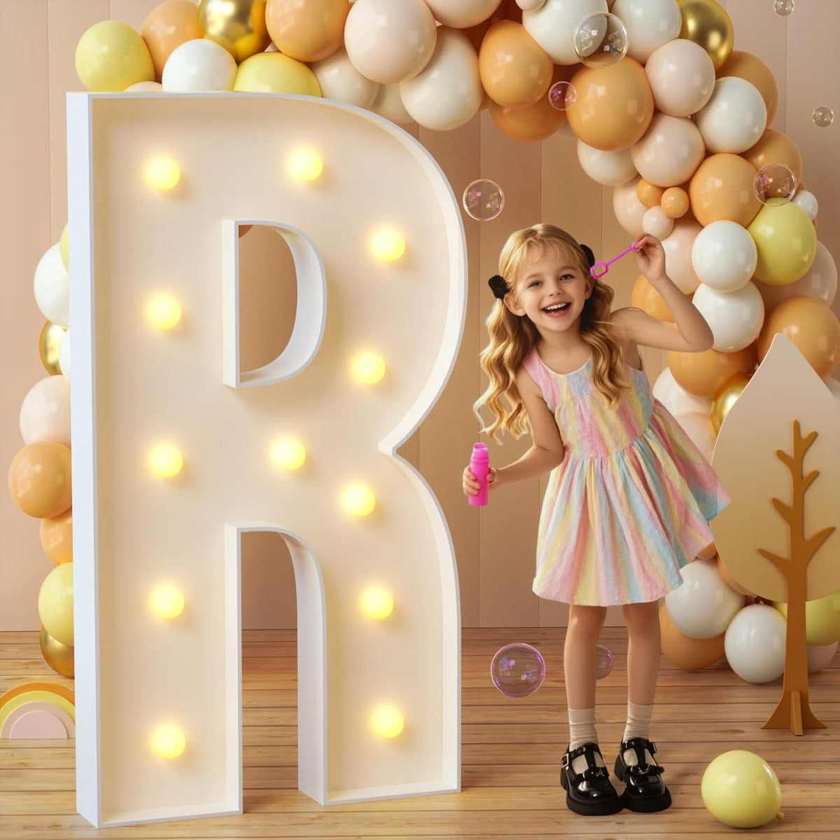 imprsv Marquee Light Up Letters, 4FT Mosaic Letters with Light for Baby Shower Graduation Party