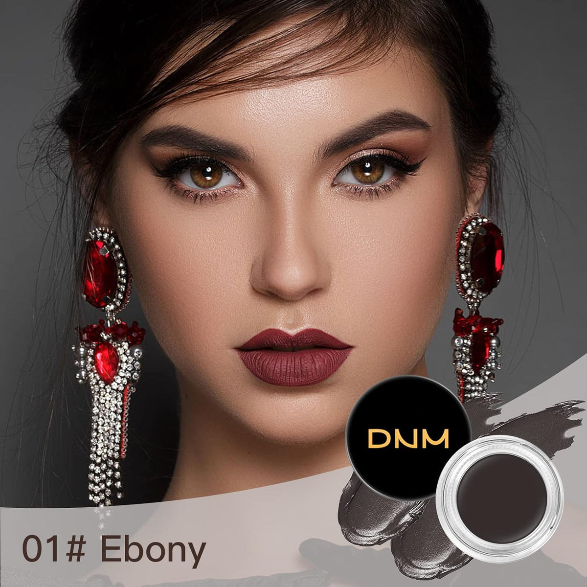 Eyebrow Pomade Kit with Dual-ended Eyebrow Brush, Water and Stain Resistant High Pigment Pomade