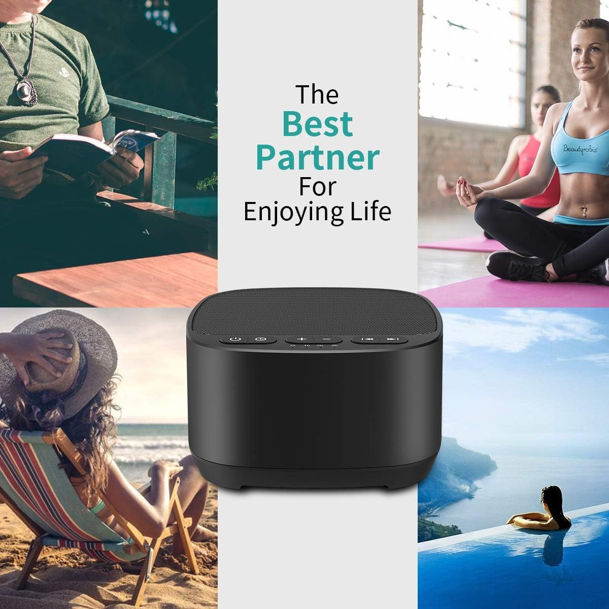 Magicteam Sleep Sound White Noise Machine with 40 Natural Soothing Sounds and Memory Function 32