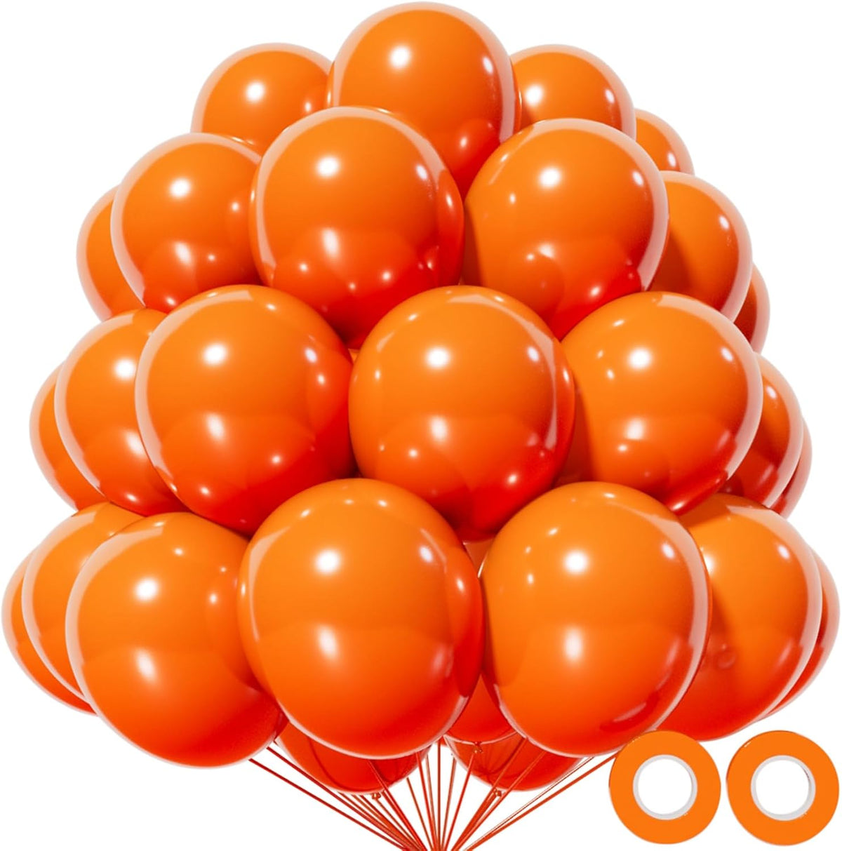 KAWKALSH Orange Balloon 12 Inch, 110pcs Latex Party Balloons Helium Bright Color for Birthday Baby