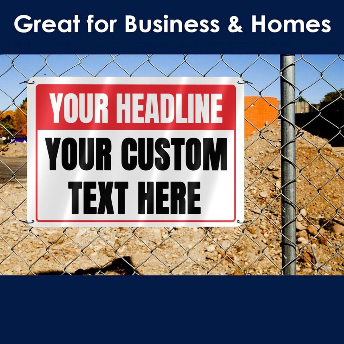 Custom Signs Outdoor Metal - 12 x 8 Personalized Entrance Garden Hazard Parking Signs for Business