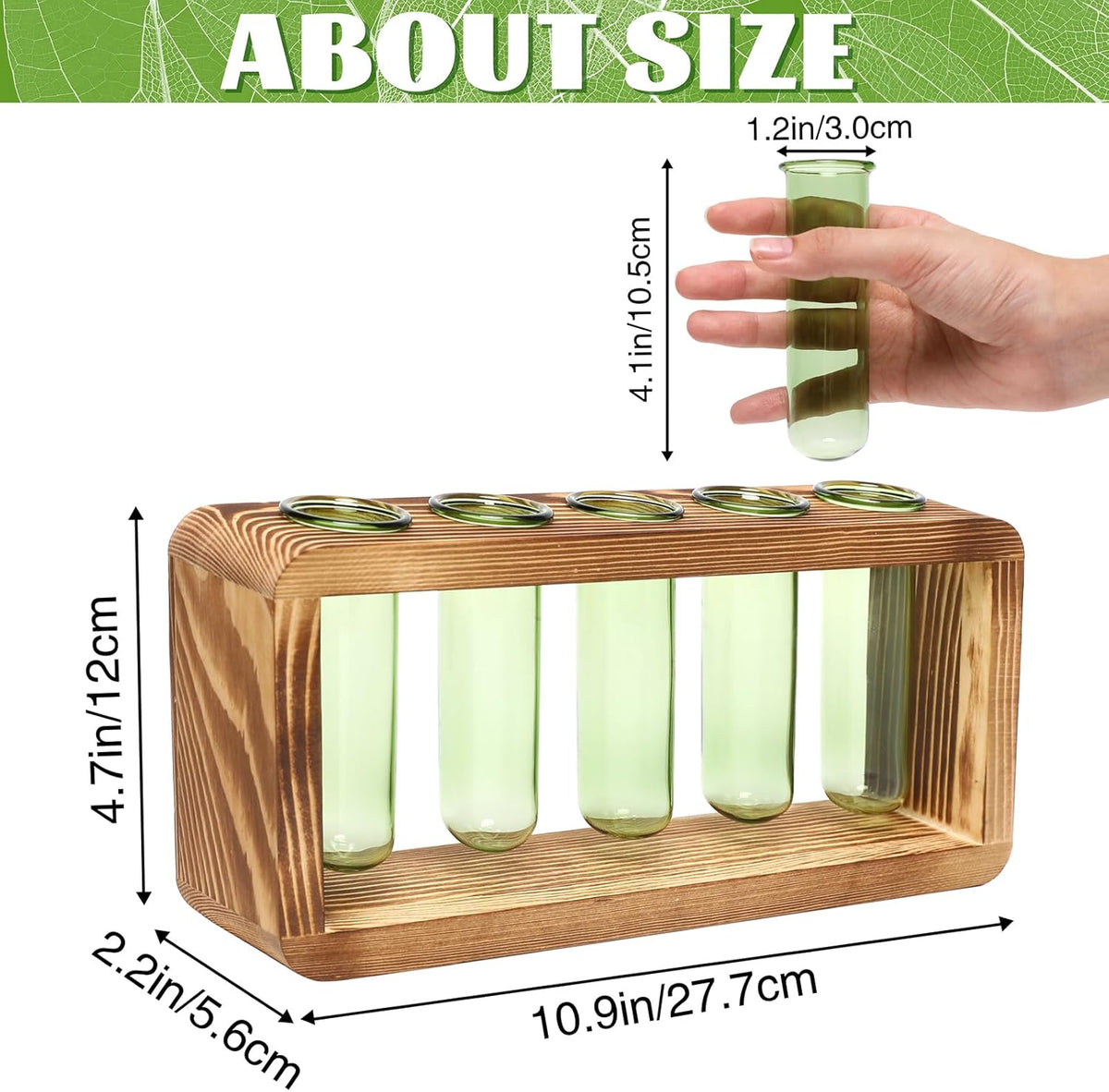 Glass Plant Propagation Station with 5 Test Tubes Colorful Planter Vase Birthday Gifts for Women in