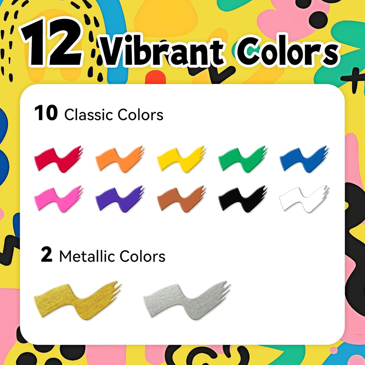 12 Colors Jumbo Markers, 15mm Jumbo Felt Tip, Acrylic Paint Markers for Rock Painting, Poster