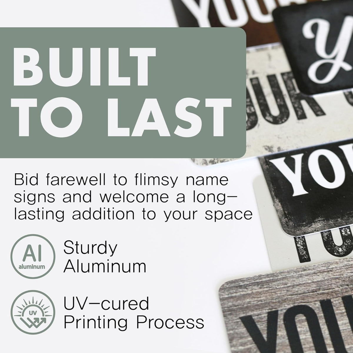 Rustic Custom Metal Sign - Custom Sign for Indoor or Outdoor Use (Rustic Tan Double Border, 15