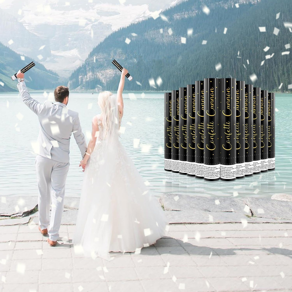 Confetti Cannon White Party Poppers 12 Pack Paper Confetti Poppers Wedding Confetti Shooters 12