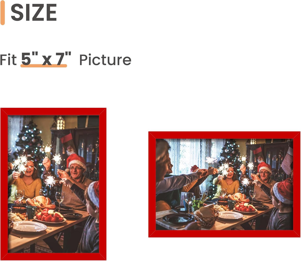 upsimples 5x7 Picture Frame Set of 3, Made of High Definition Glass for 5 x 7, Wall and Tabletop