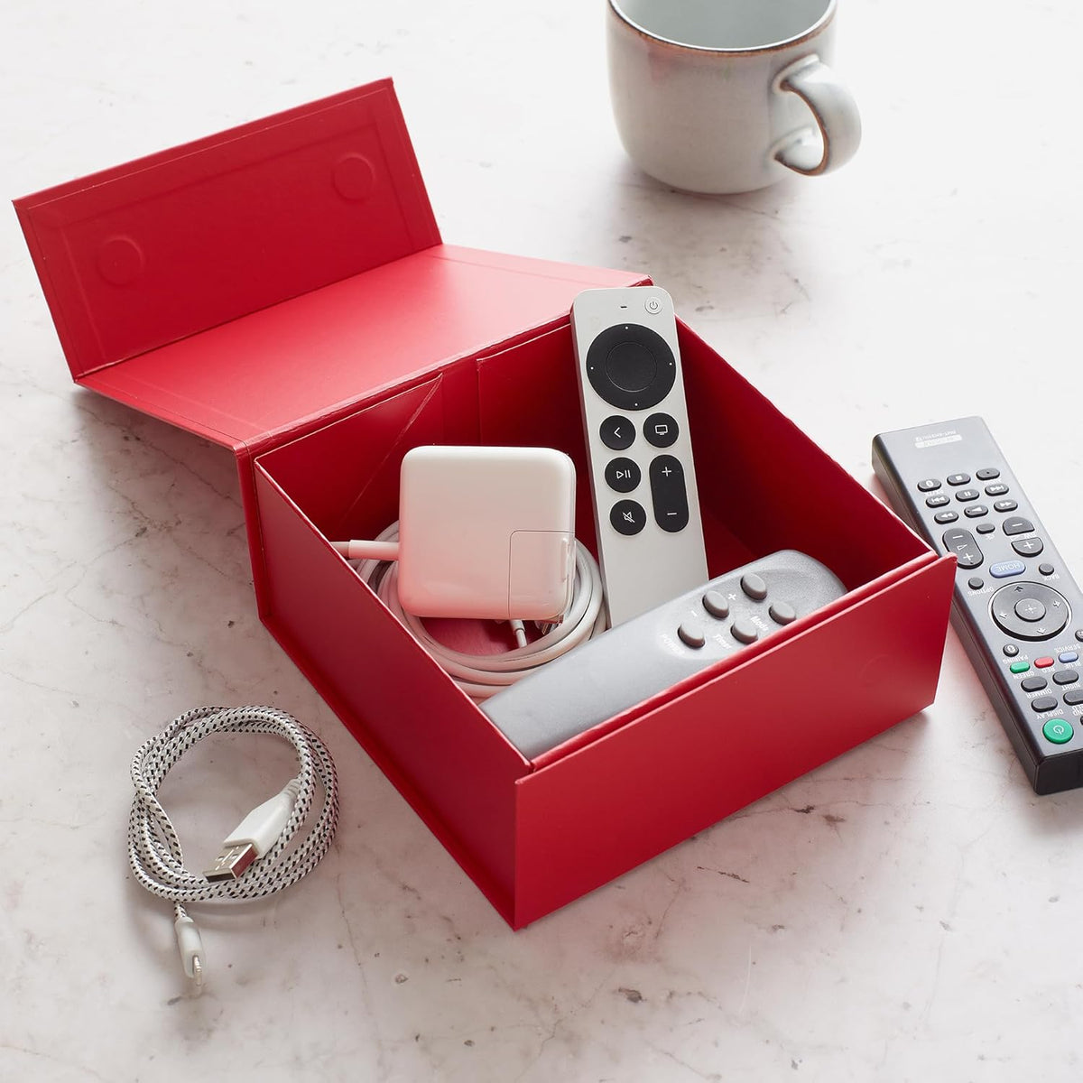 CECOBOX - Gift Boxes with Lids for Presents 6"x6"x2.75" - Matte, Collapsible Magnetic Closure Gift