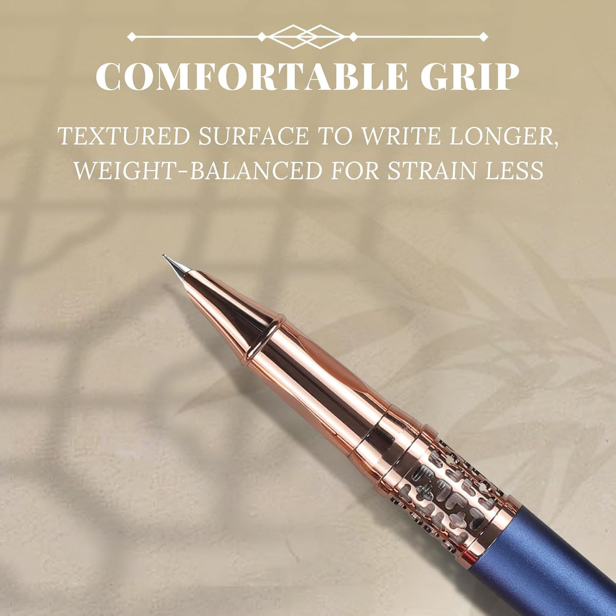 YUNCHUN Refillable Fountain Pen Fine Nib, Fancy Ink Pen with 5 Black & 5 Blue Ink Refills