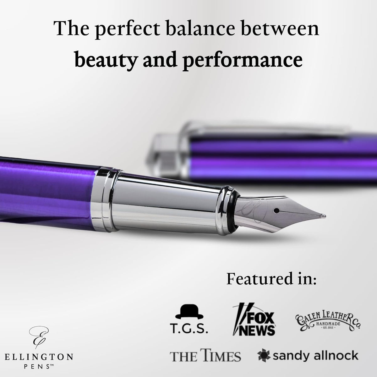 Ellington Pens Luxury Fountain Pen Set- Fountain Pens for Writing - Smooth Medium Nib - Includes