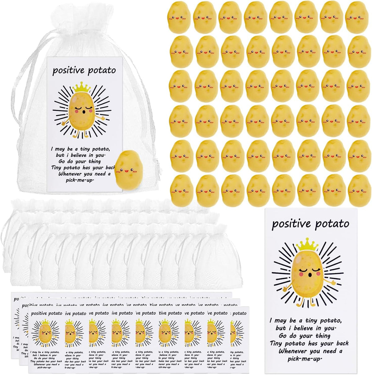 40 Set Positive Potato Bulk Employee Appreciation Gifts for Thank You Staff Back to School Student