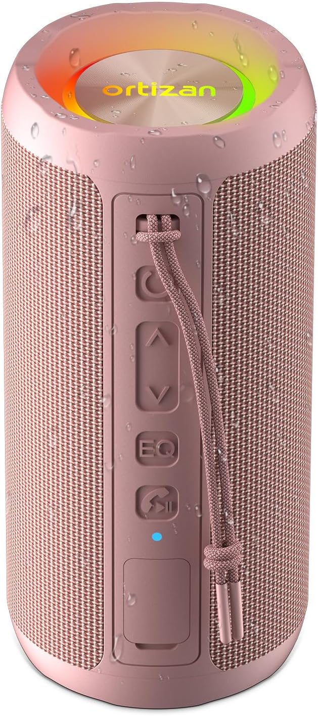 Ortizan Wireless Portable Bluetooth Speaker, IPX7 Waterproof, Dustproof and Rustproof, Powerful 24W