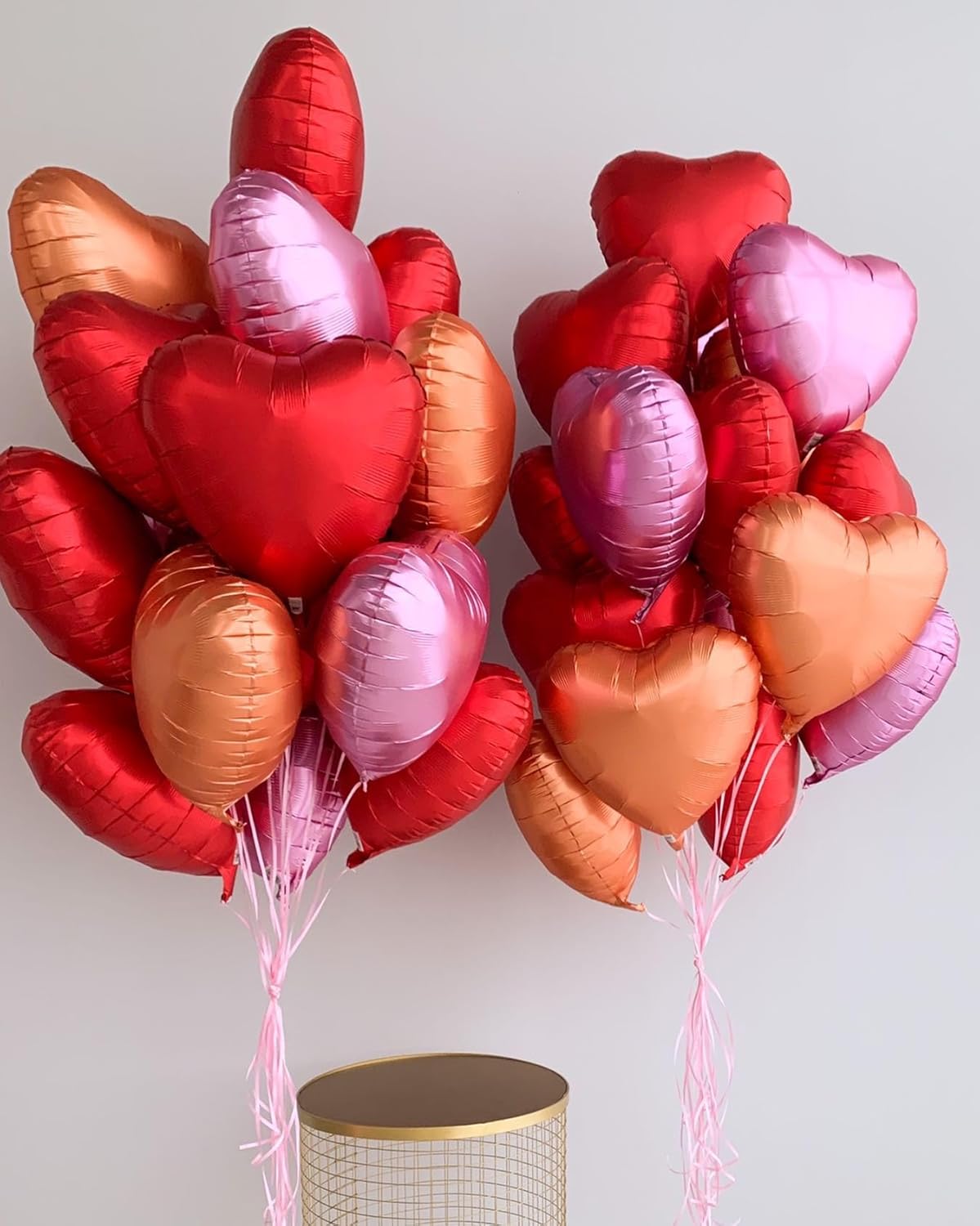 10pcs Baby Pink Heart Balloons - 18 Inch Light Pink Heart Shapes for Baby Shower, Wedding