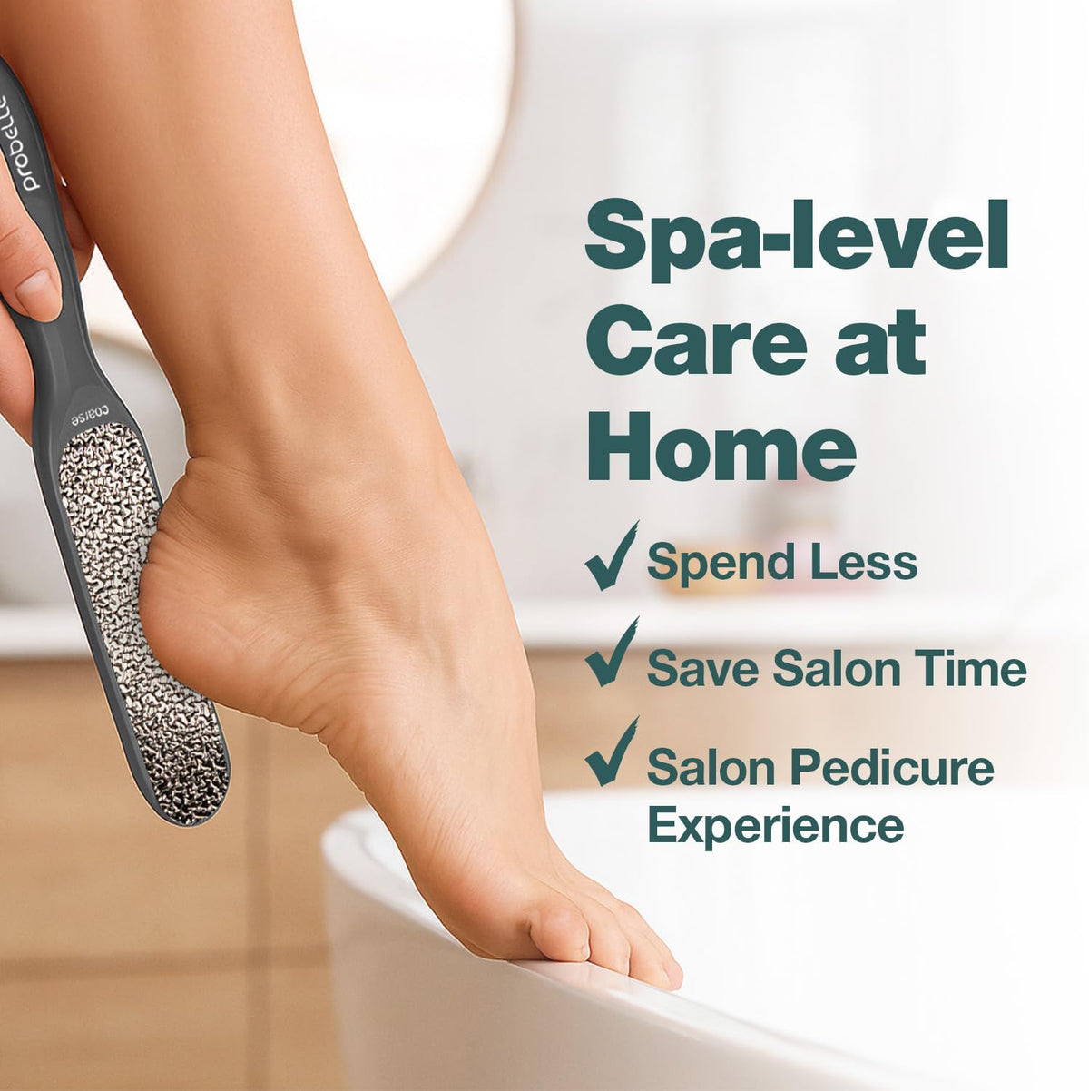 Probelle Double Sided Multidirectional Nickel Foot File Callus Remover - Immediately Reduces