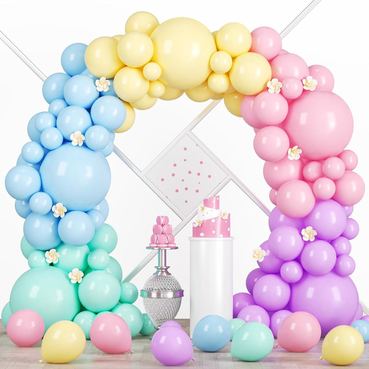 95pack Pastel Balloons Different Size 18/12/10/5 Inch Pastel Balloon Garland Arch Kit for