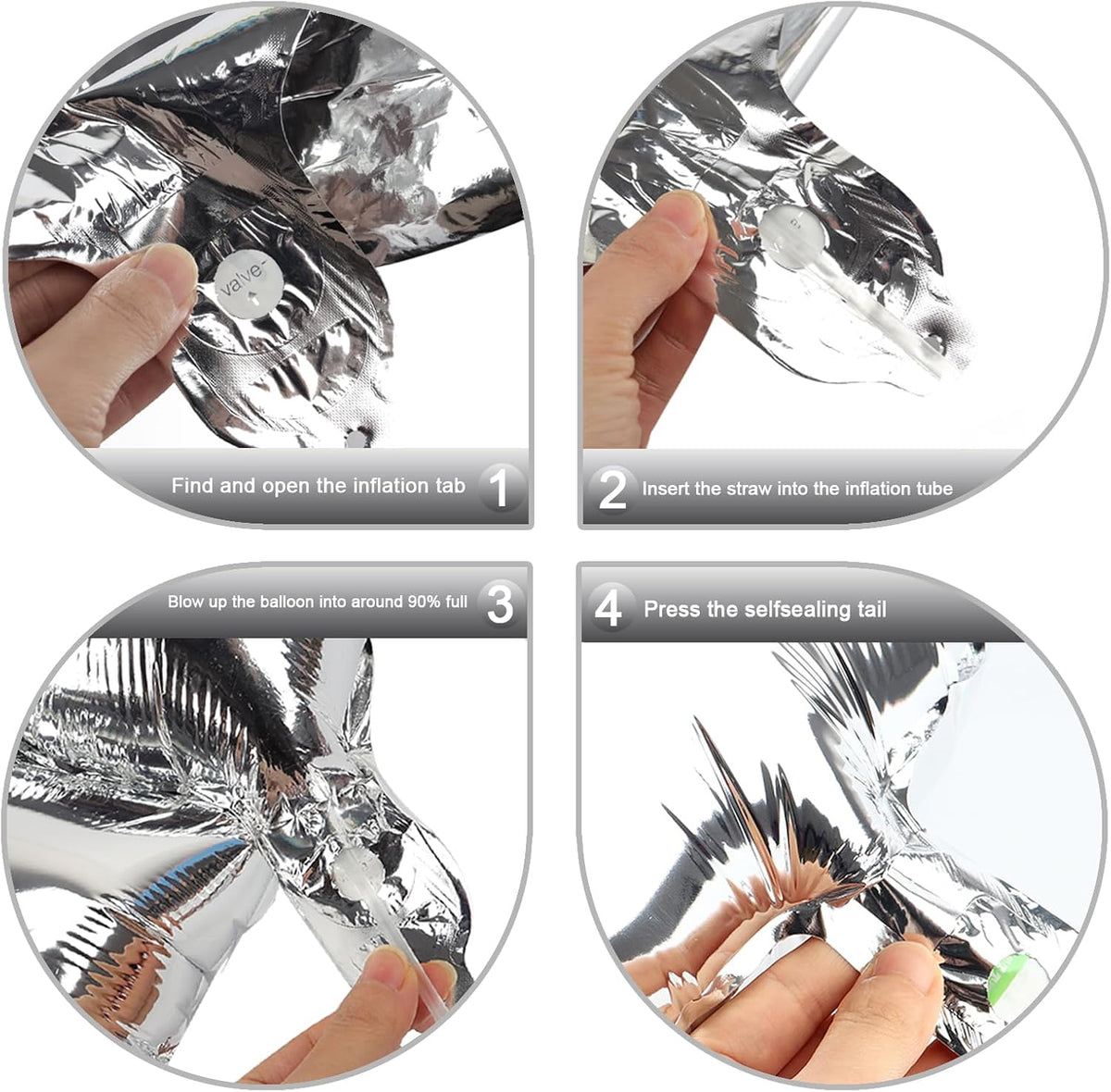 40 Inch Silver Mylar Foil Number 26 Birthday Balloon, Digital Balloons for 26 Boy Girl Party