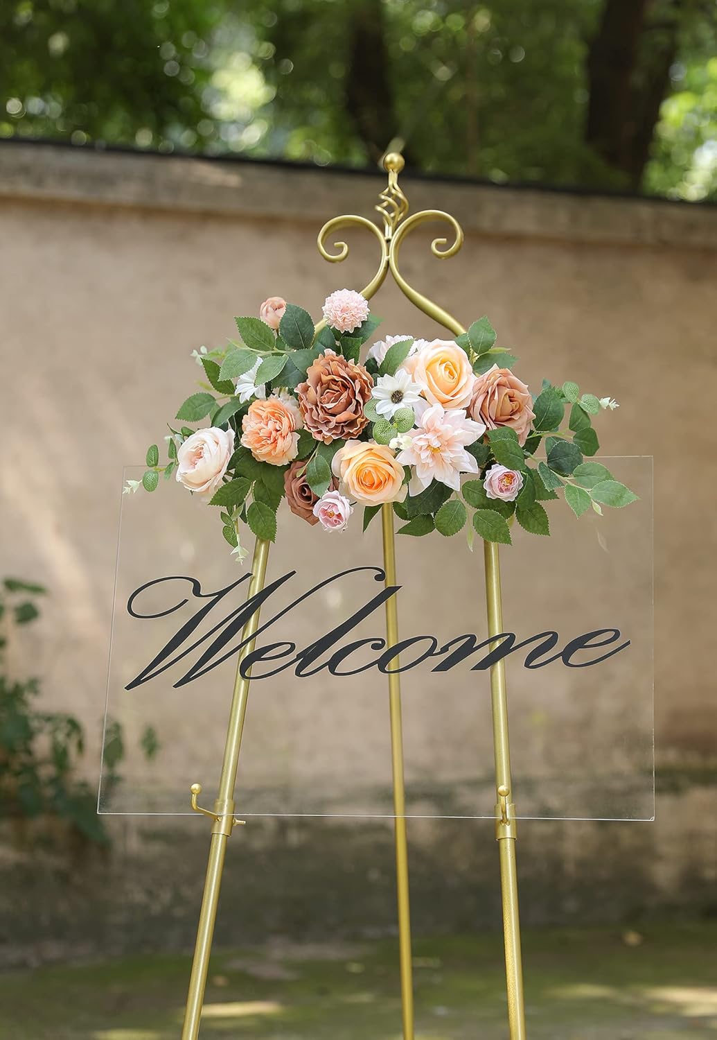 SERRAFLORA Artificial Flowers Combo Box Set Faux Flowers Bulk Flower Leaf with Stems for DIY