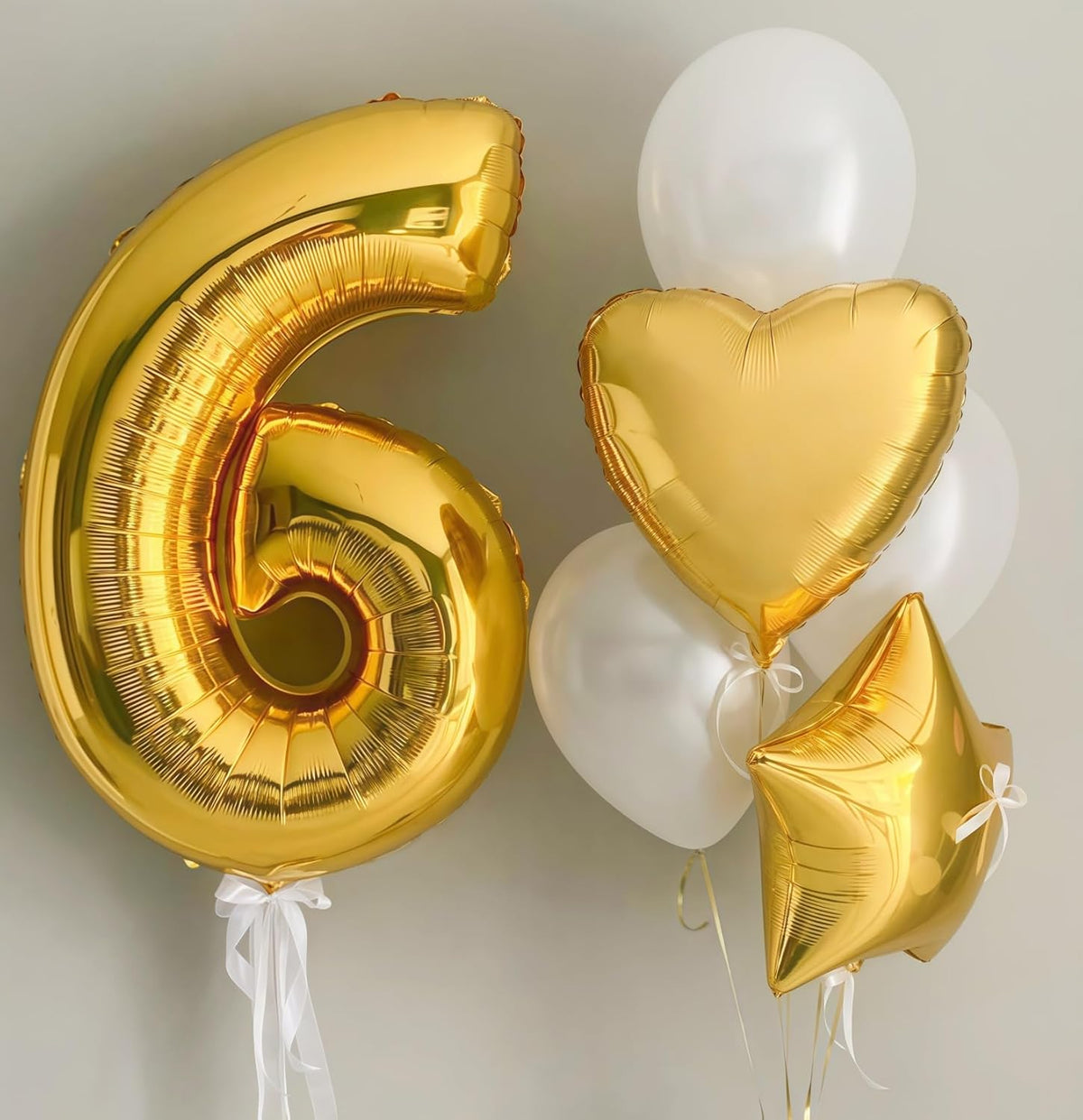 Gold 2 Balloon Number,40 Inch Number 2 Balloon Large Gold 2 Foil Mylar Helium Balloon for Birthday