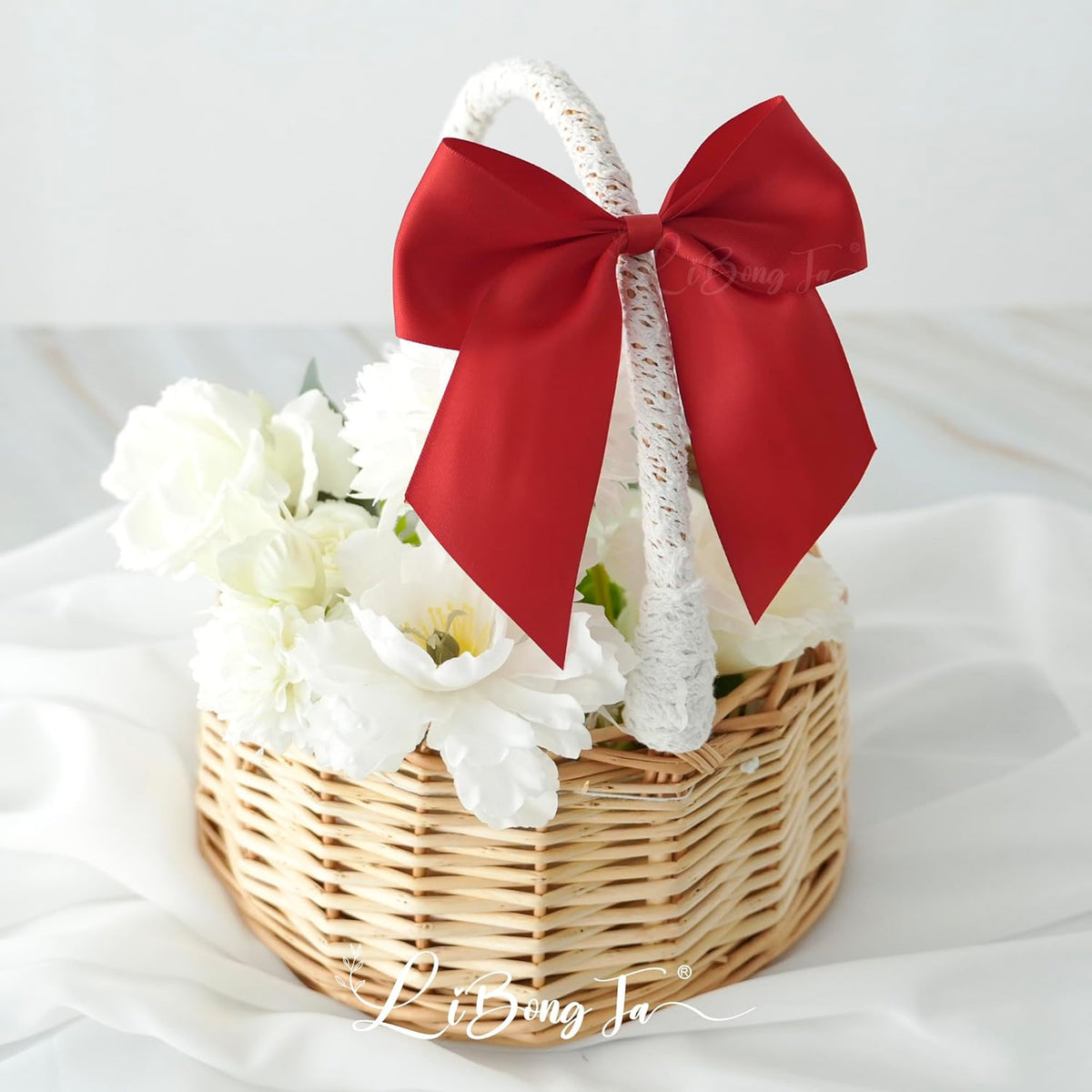 5'' Red Bow Party Decorations Satin Bows, Twist Tie Bows for Treat Bags, Cake Pops, Pre-Tied Bow