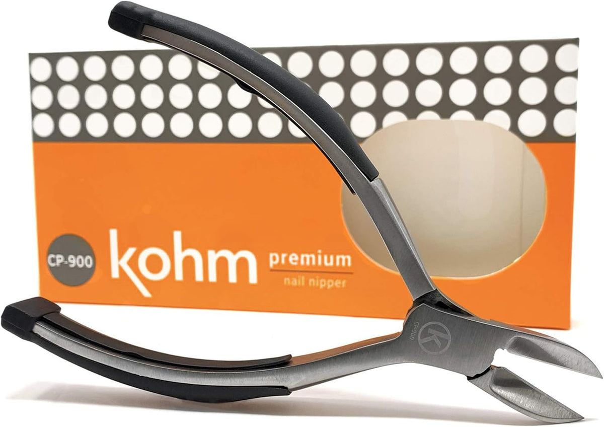 Kohm Toenail Clippers | Soft Rubber Handle for Easy Use & Precision Sharp Cutting | Thick, Fungal &