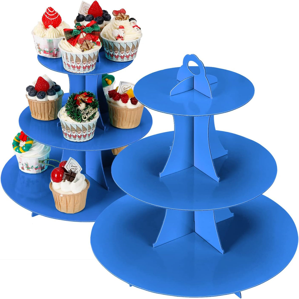 2Pcs 3-Tier Cupcake Stand, Cake Stand holder, Tiered DIY Cupcake Stand Tower for Dessert Table