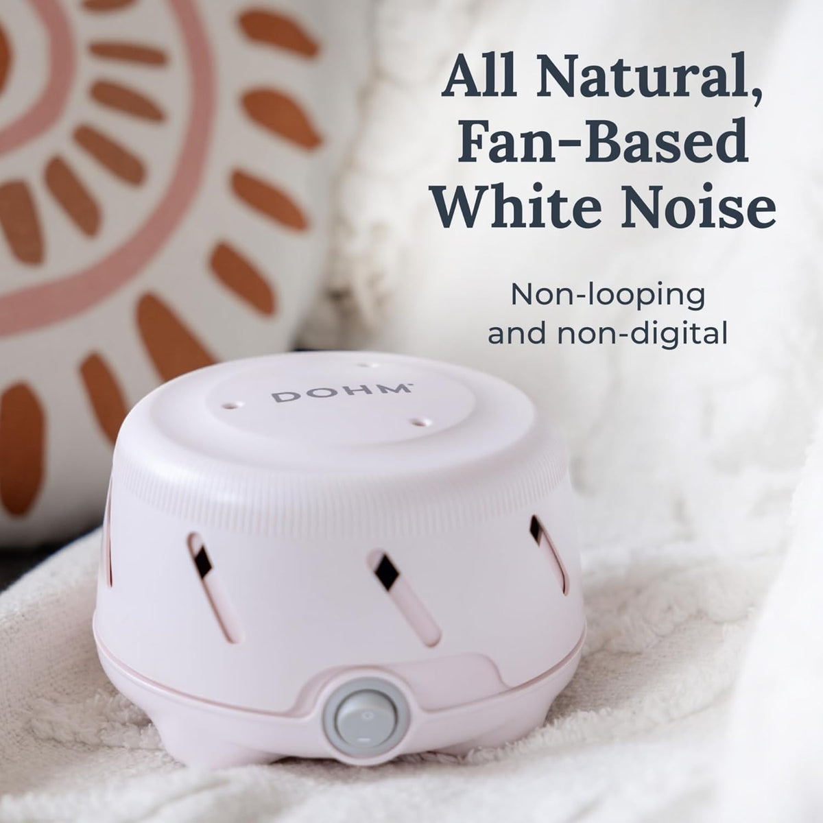 Yogasleep Dohm Uno White Noise Sound Machine, Natural Pink Noise from a Real Fan, Adjustable Tone &