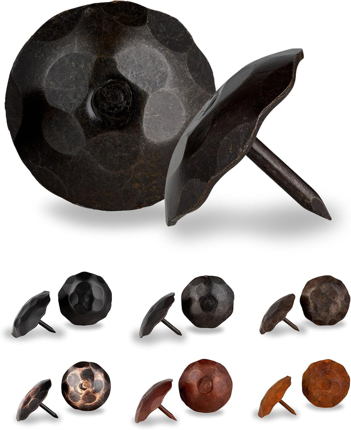 50 Pack 1.25" Round Head Iron Clavos Decorative Nails – Sealed Unfinished – Handmade Rustic Round