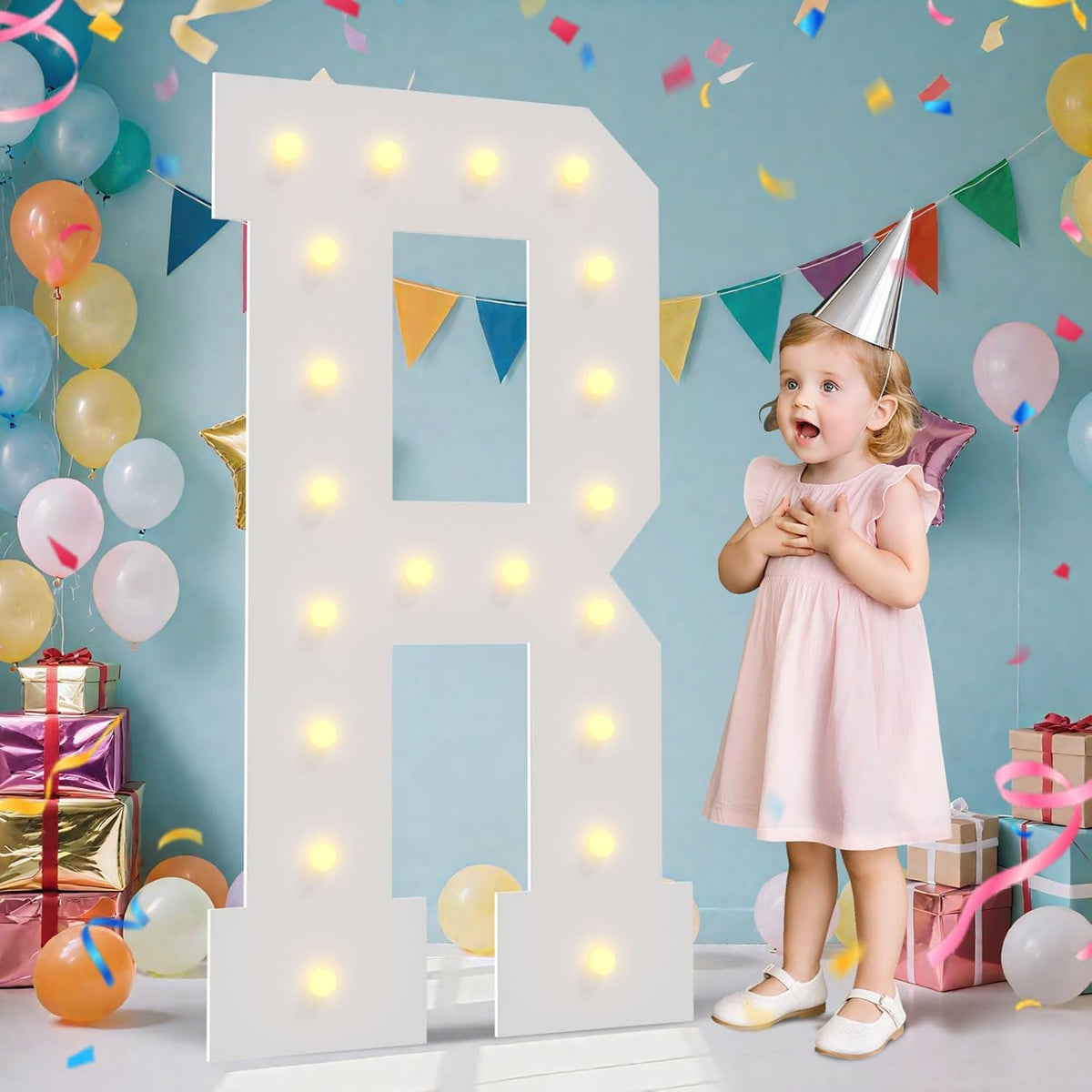 4FT Marquee Light Up Letters - Large Marquee Letters 4 Feet Tall for Birthday Party Decorations