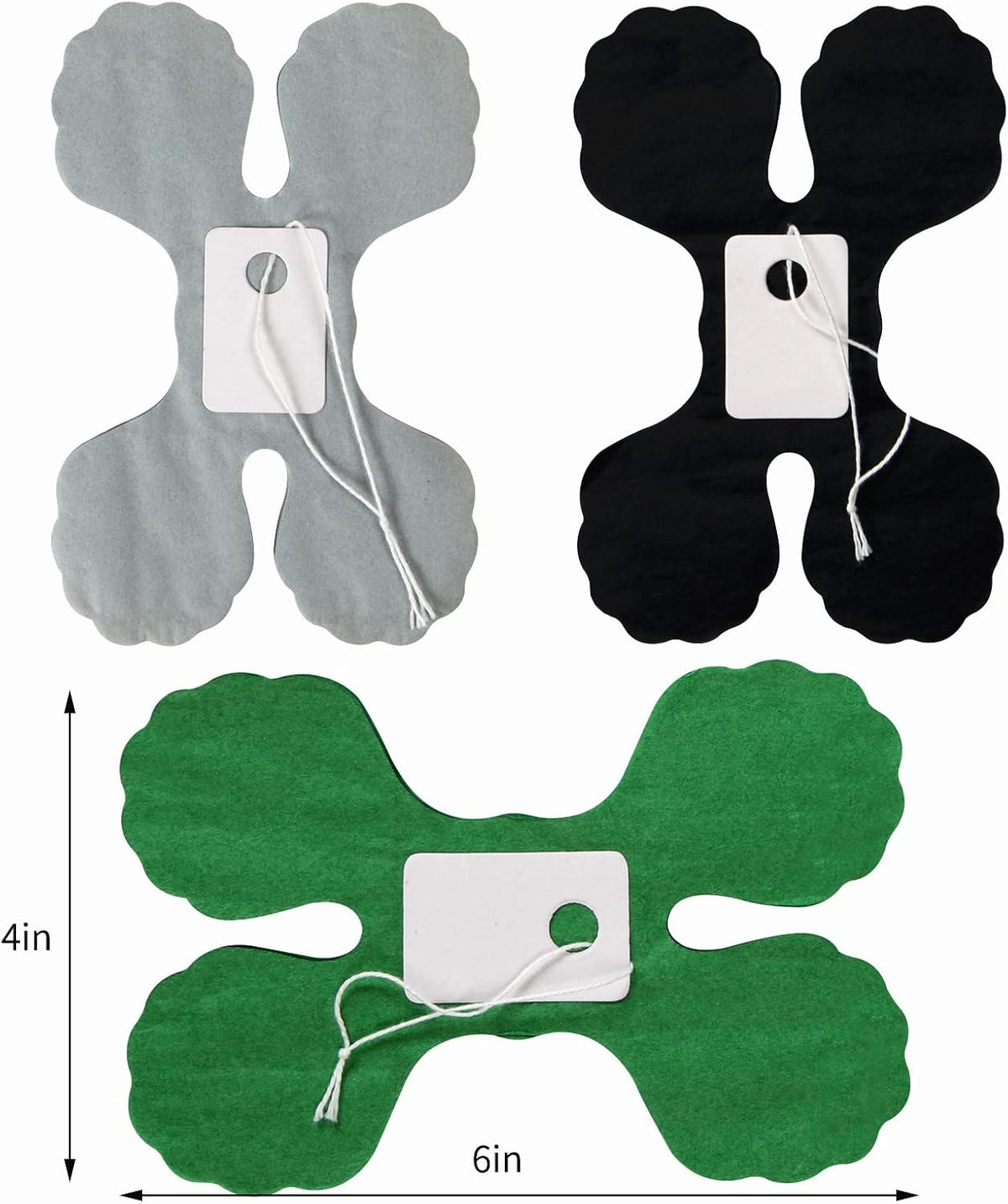 Black Green-Silver Party-Decorations Streamers Garland - 12pcs Graduation 2025 4-Leaf Clover Paper
