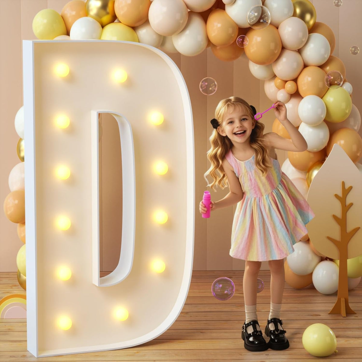 imprsv Marquee Light Up Letters, 4FT Mosaic Letters with Light for Baby Shower Graduation Party