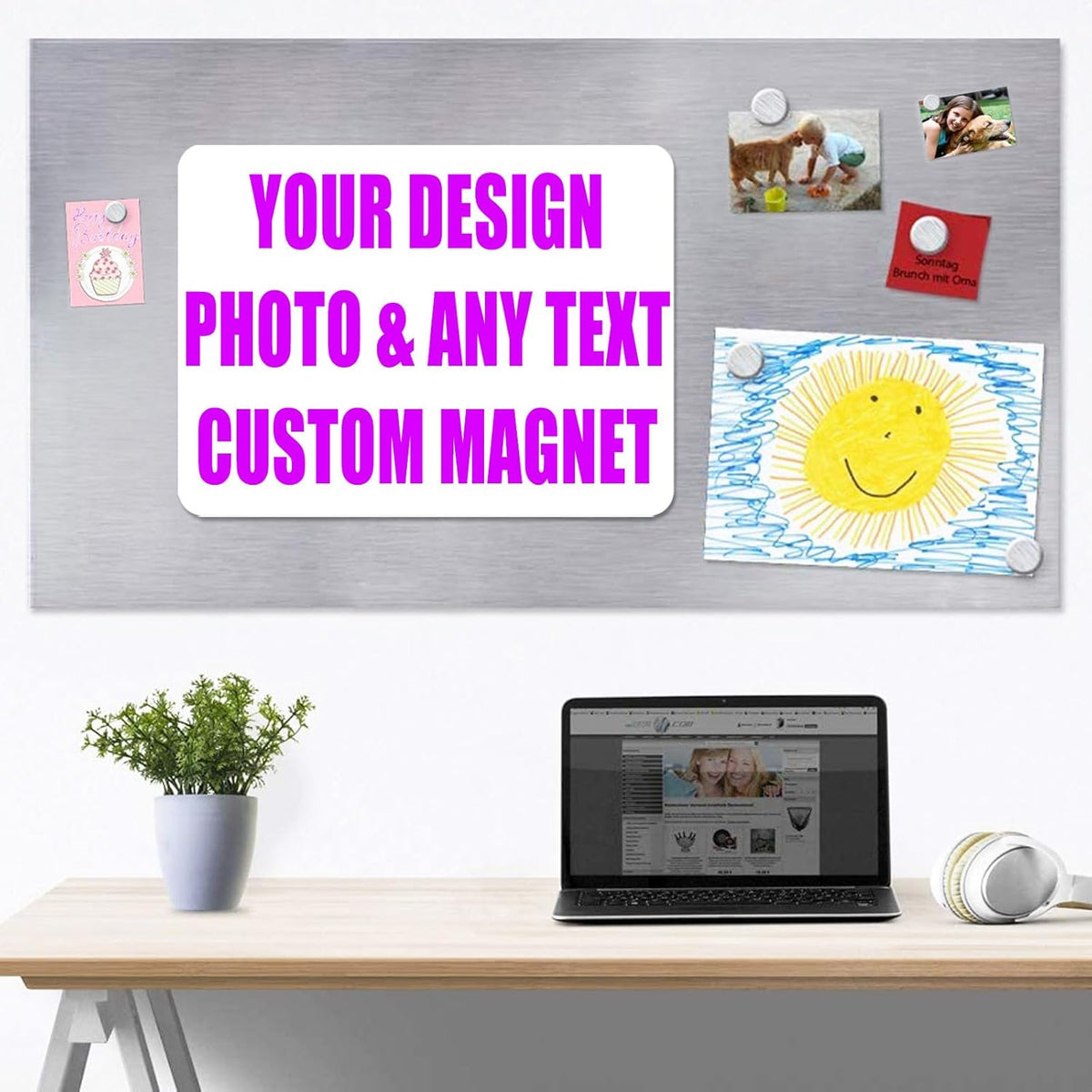 KETABAO – 10" Personalized Car and Refrigerator Star Photo Magnets - Create Customized Photo
