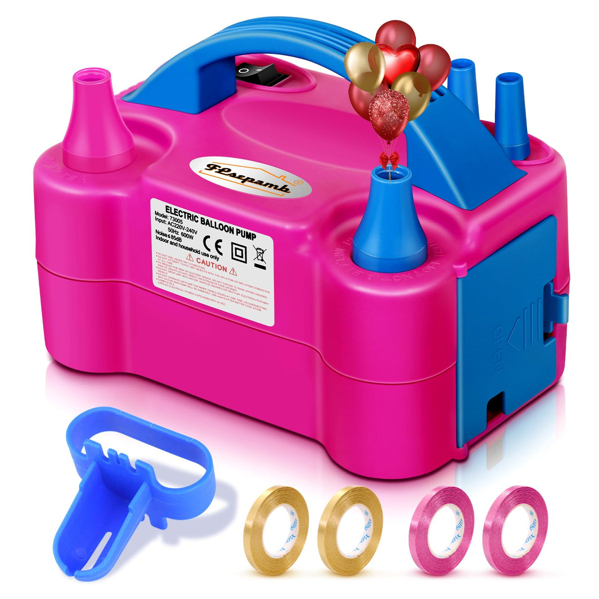 FLSEPAMB Balloon Pump, Electric Balloon Pump,Portable Dual Nozzles Electric Balloon Air Pump 110V