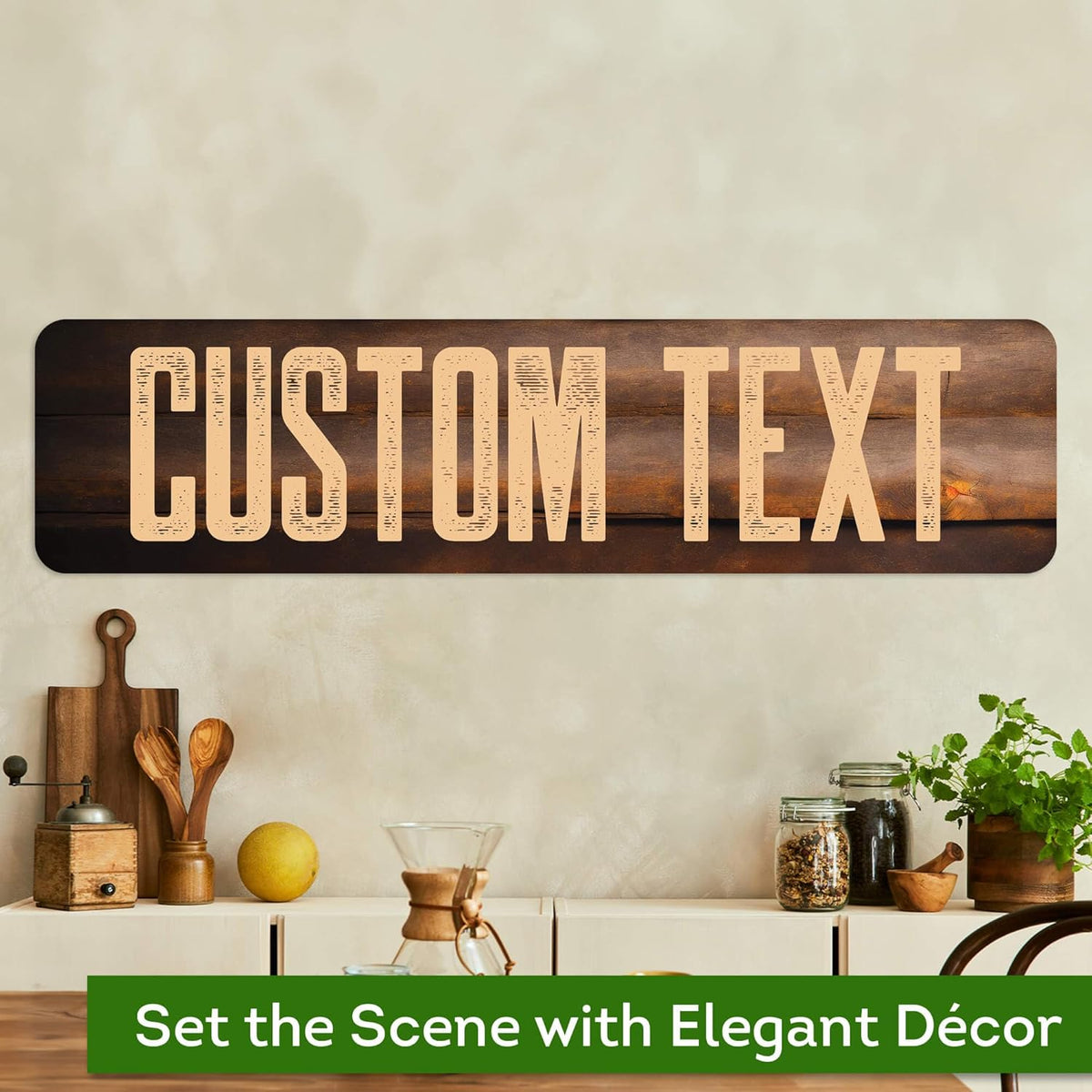 Custom Sign, Custom Street Sign, 11 Font Colors, 13 Font Styles, 4 Hole Options, 22 Sizes, 8x32