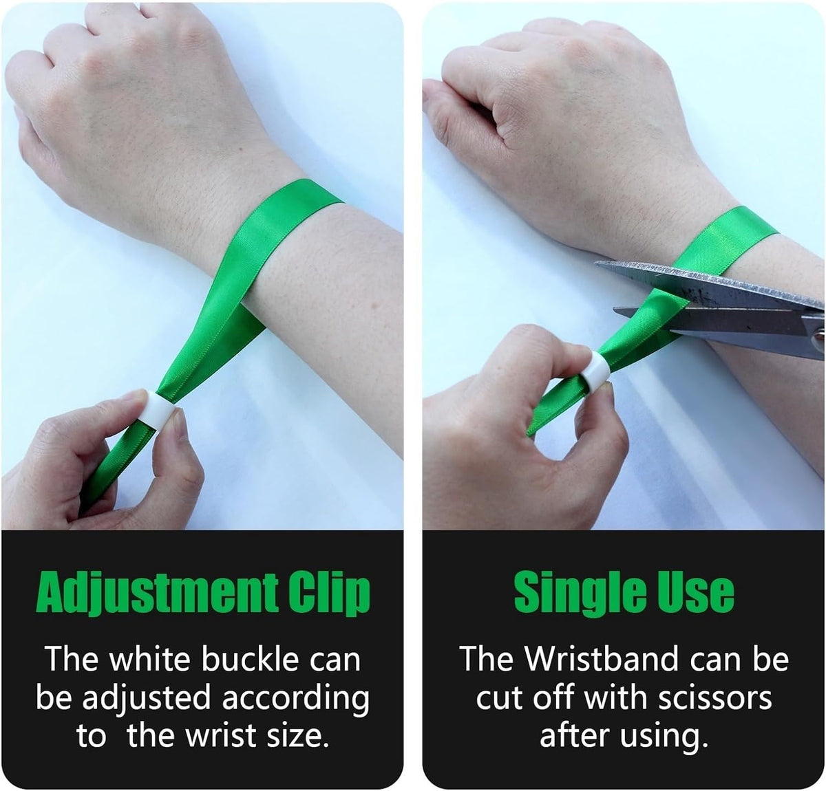 100 Pcs Cloth Event Wristbands, Event Wristbands, Colored Wrist Bands for Events, for Lightweight