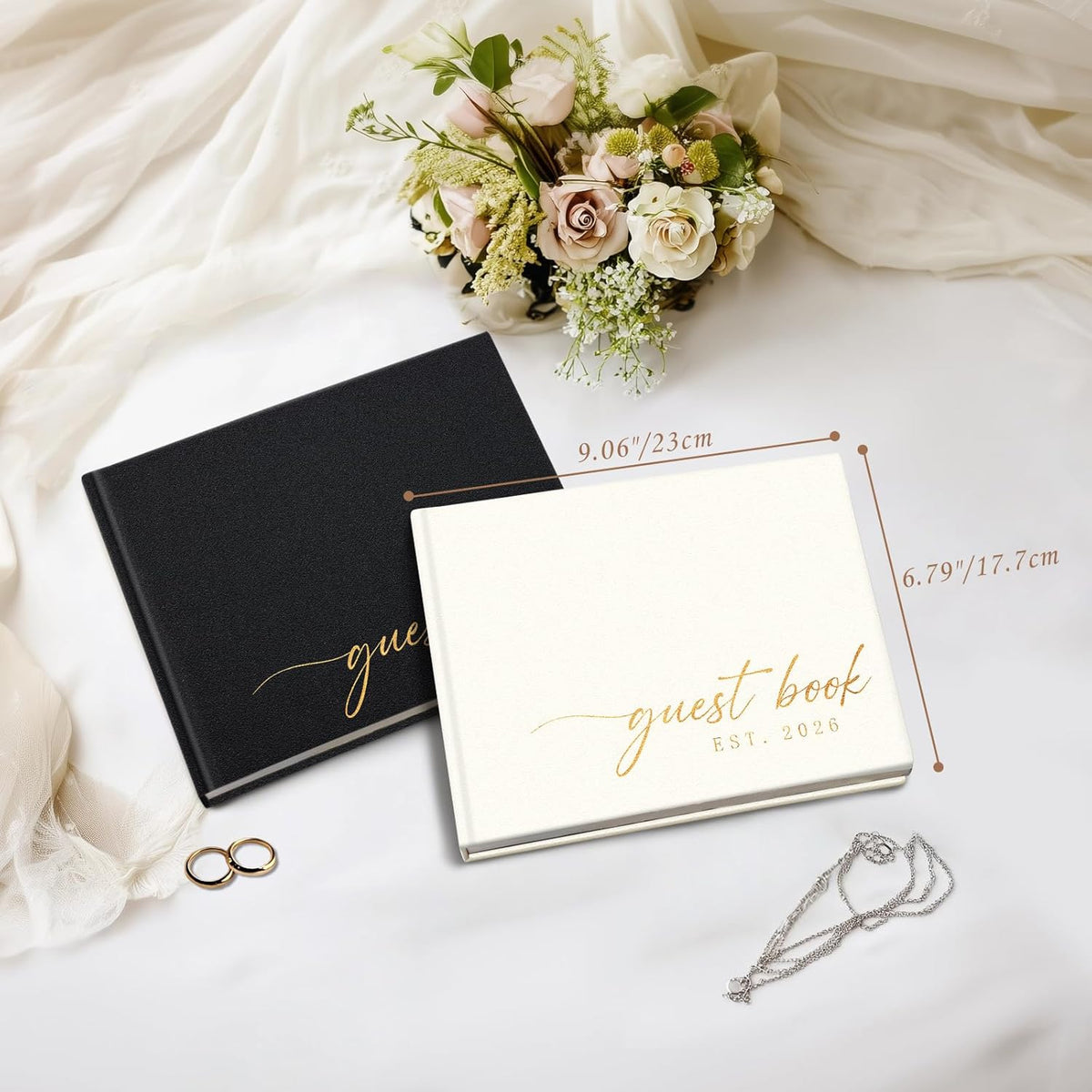 Graduation Guest Book Personalized 2025 - Leather Photo Guestbook for Reception Parties