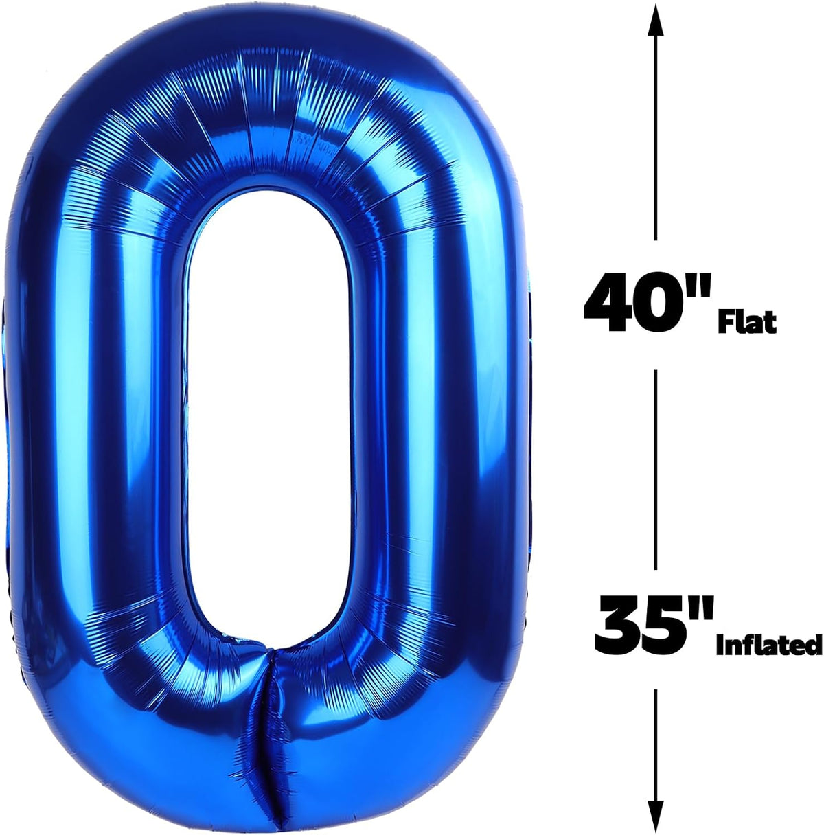 Navy Blue 40 Inch 0 Number Balloons, 0 Decorations for 10 20 30 40 50 60 70 80 90 100Birthday, Foil