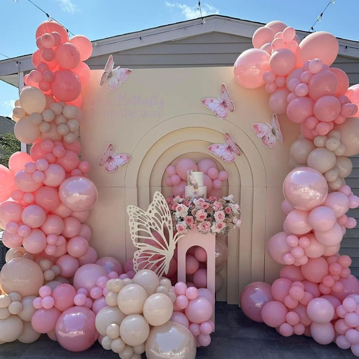 Metallic Chrome Pink 52 PCS 12 Inch Latex Balloons with Pink Confetti - Cherry Blossom, Pearl, Maca