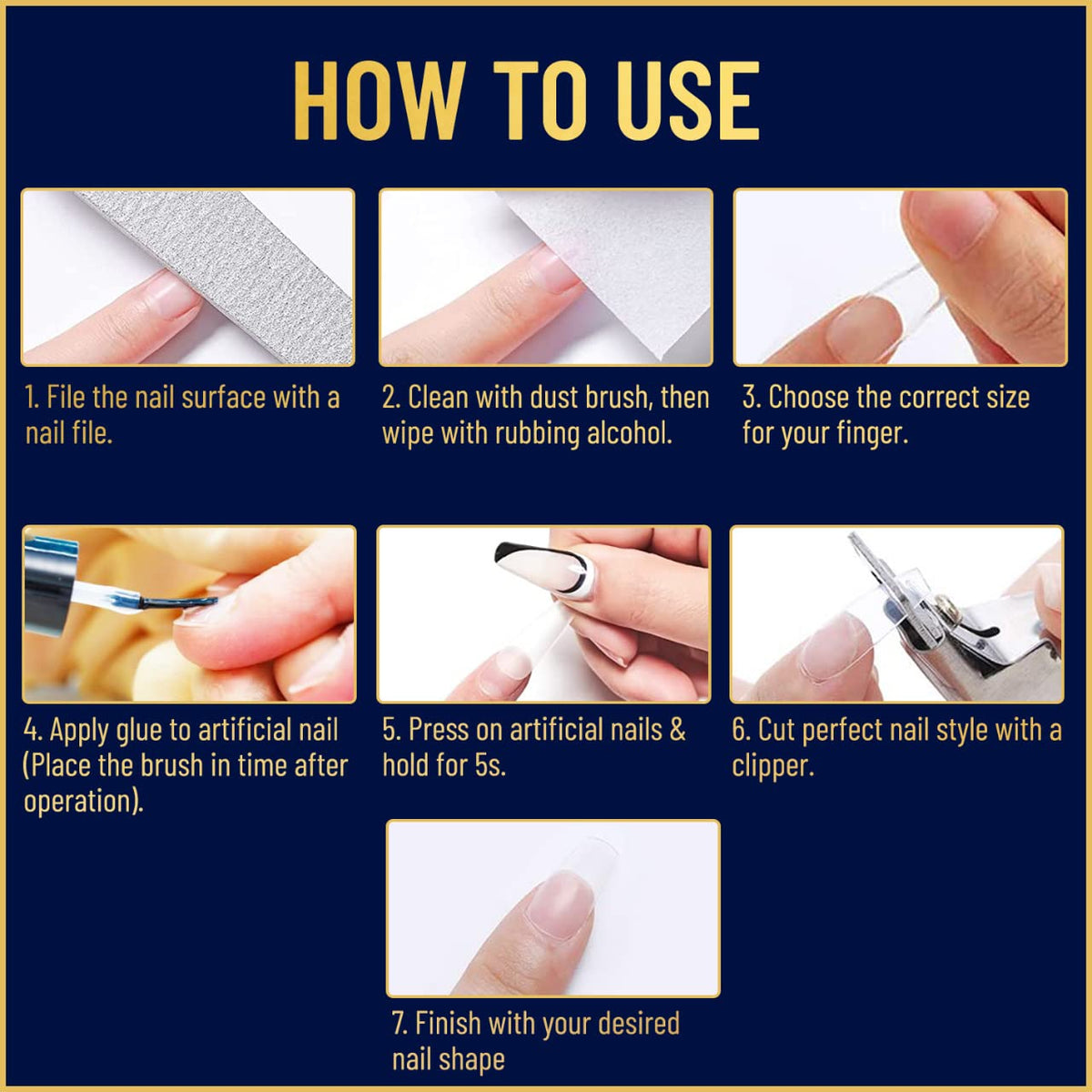 Valitic Strong Nail Glue and Strengthener - Quick Dry Brush On Gel for Long Lasting Nails