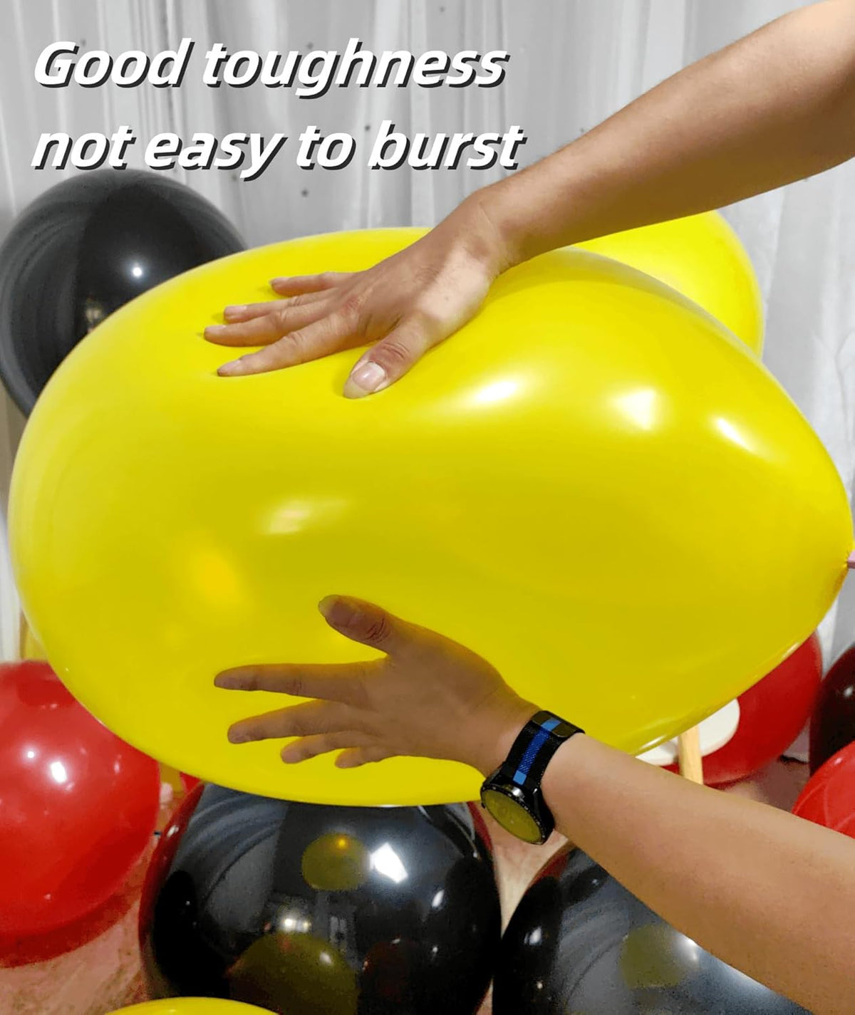 90 Pack red Yellow Black Balloons 100 of each of the 3 colors 18 inch Large Red Yellow Black Latex
