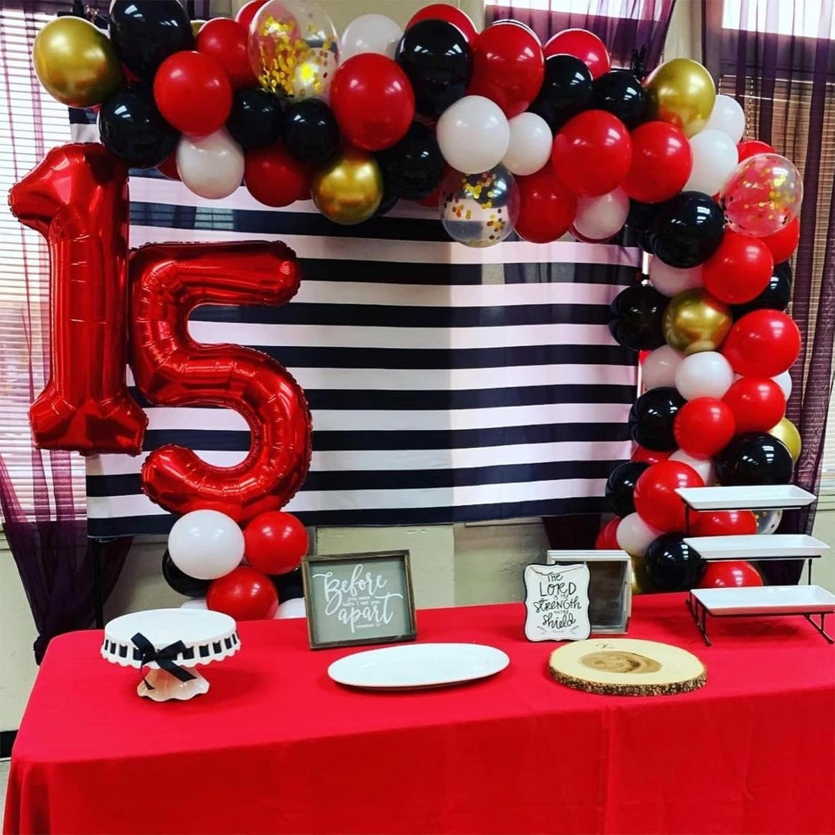 Red Foil Balloon Number 8 for Boys, 40'' Giant Self Inflating Number Balloons Set 0-9, Large Number