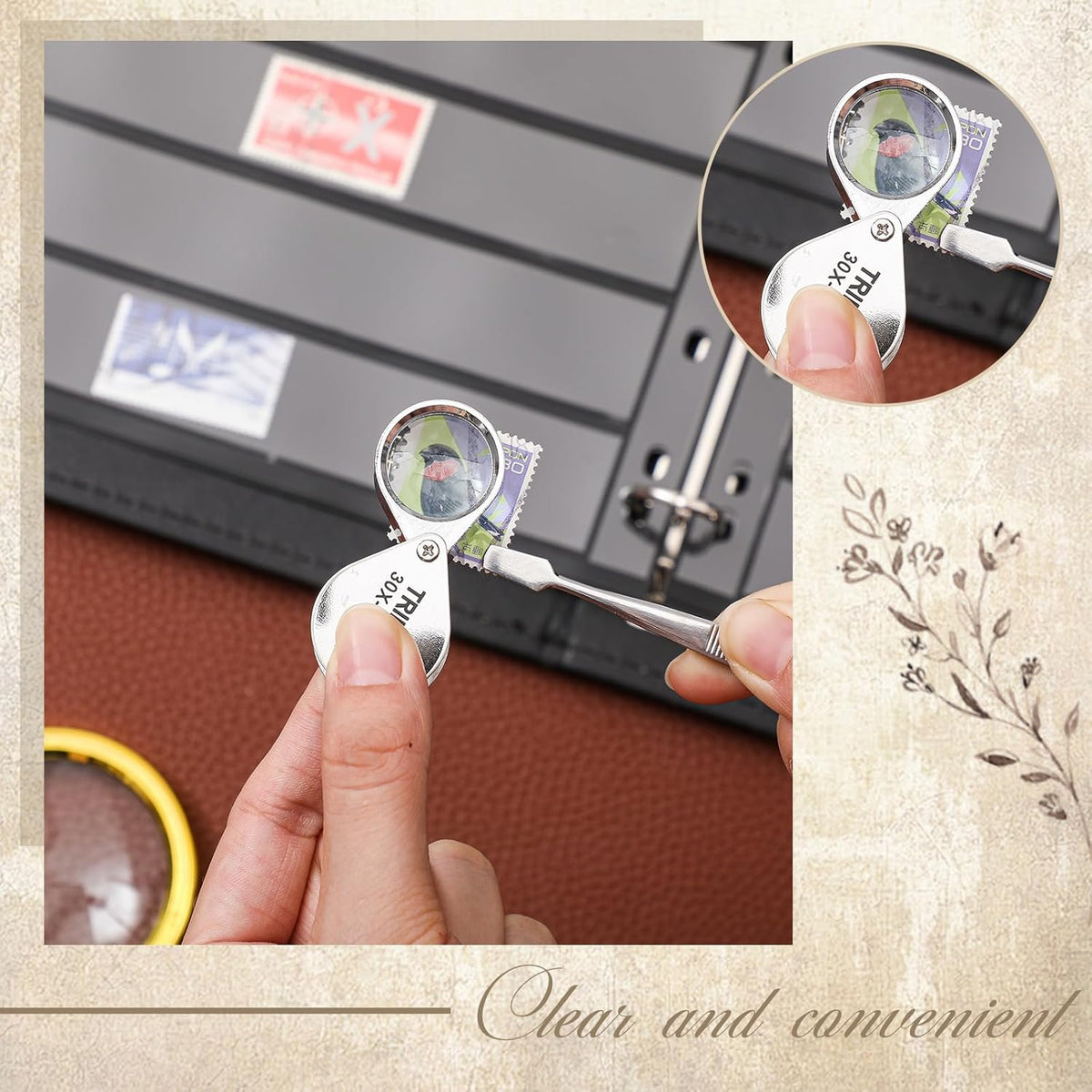 Lewtemi Stamp Collecting Albums Set Stamp Collection Book Include 20 Pages Album Binder Tweezer and