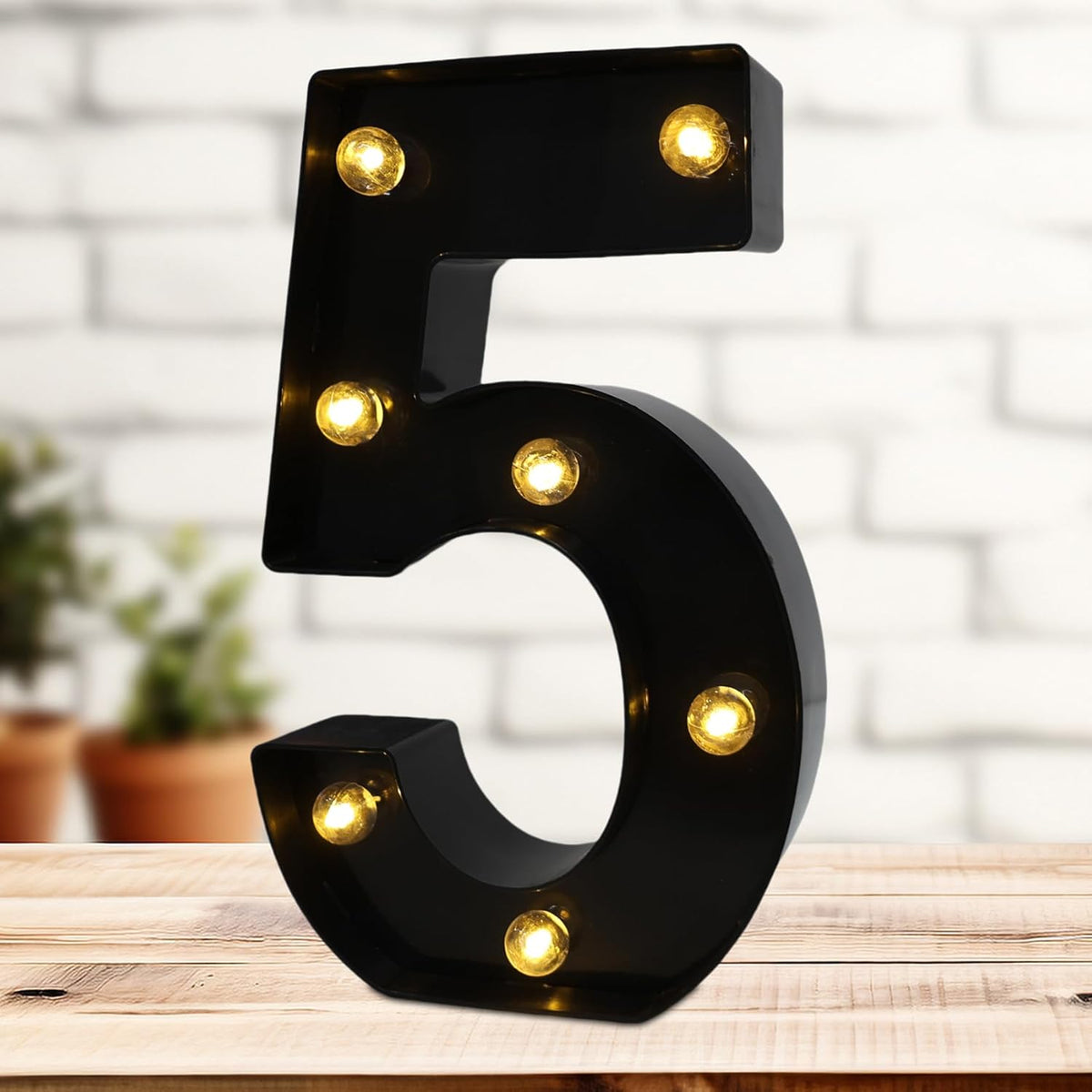 LED Marquee Numbers, 8.58 Inch Led Light Up Numbers for Party, Small Light Up Letters, Battery