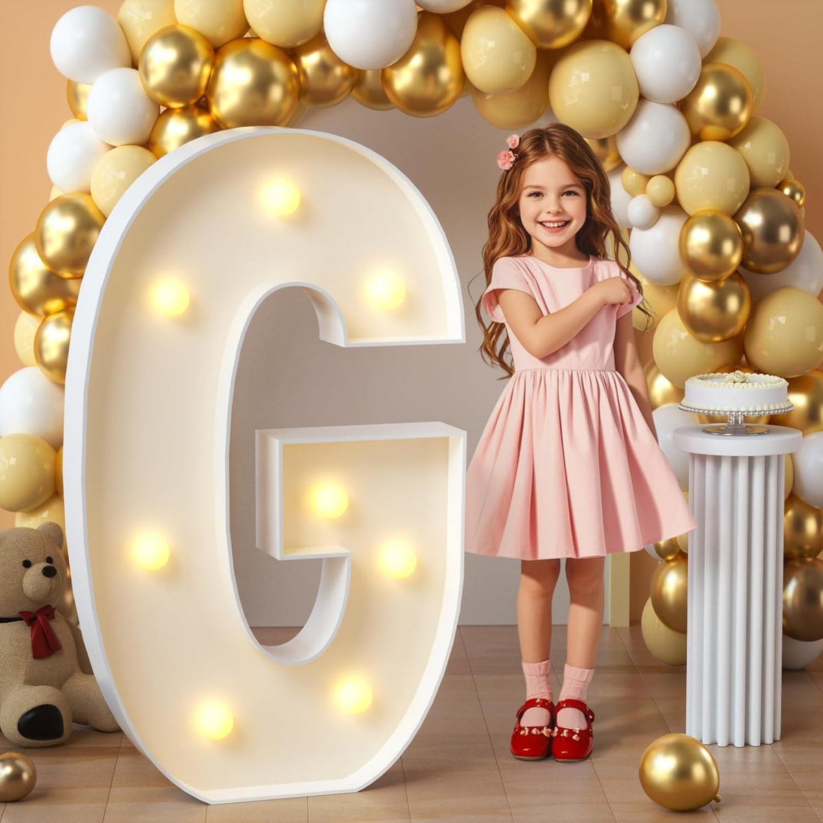 imprsv Marquee Light Up Letters, 3FT Mosaic Letters with Light for Baby Shower Graduation Party
