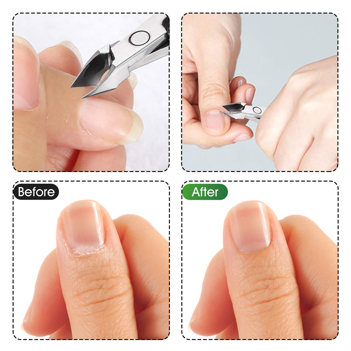 Cuticle Trimmer 3/4 Jaw Extremely Sharp Cuticle Nippers Scissors Stainless Steel Clippers Cutter