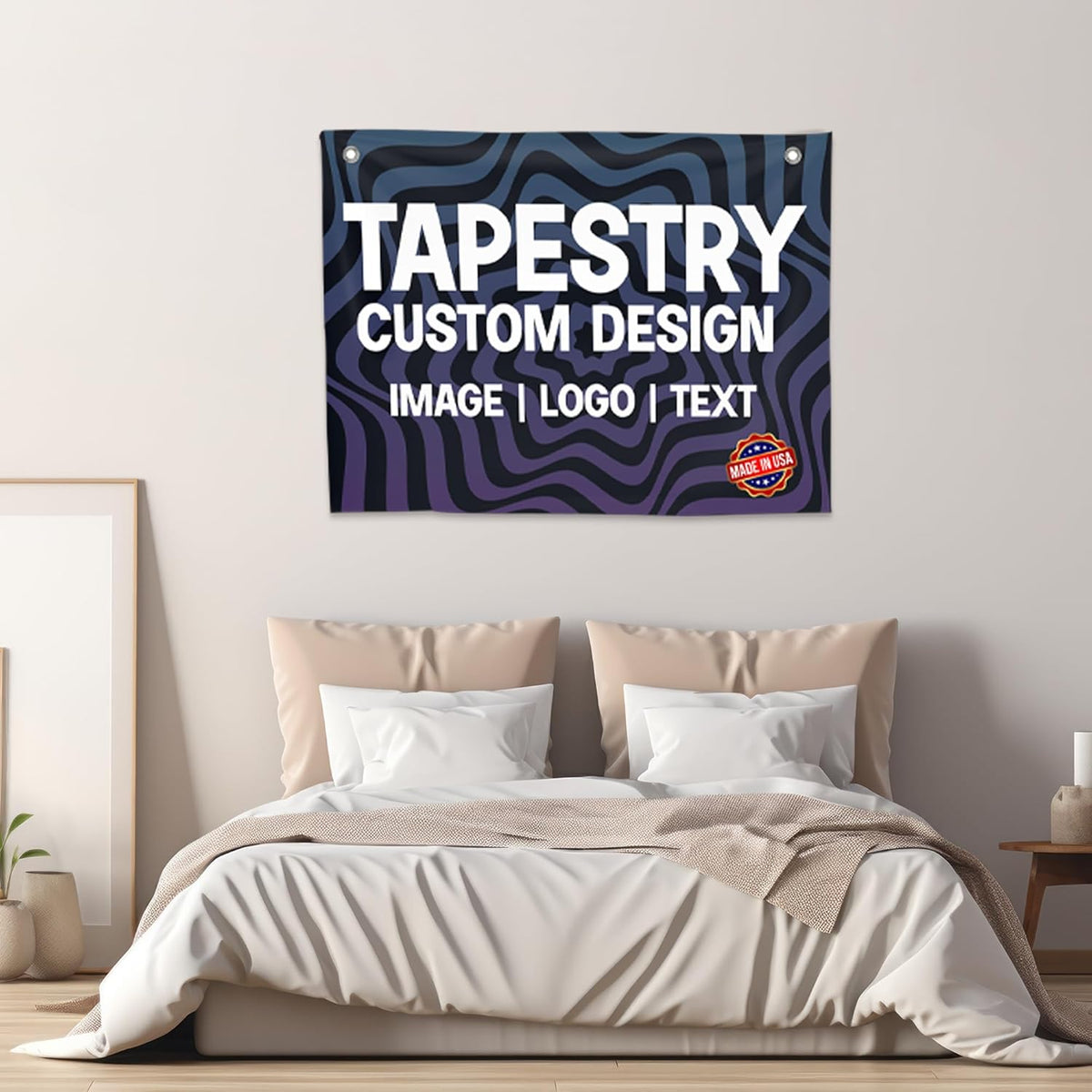 Personalized Tapestry by DreamController | Custom Wall Hanging for Home & Events | Add Your Photo