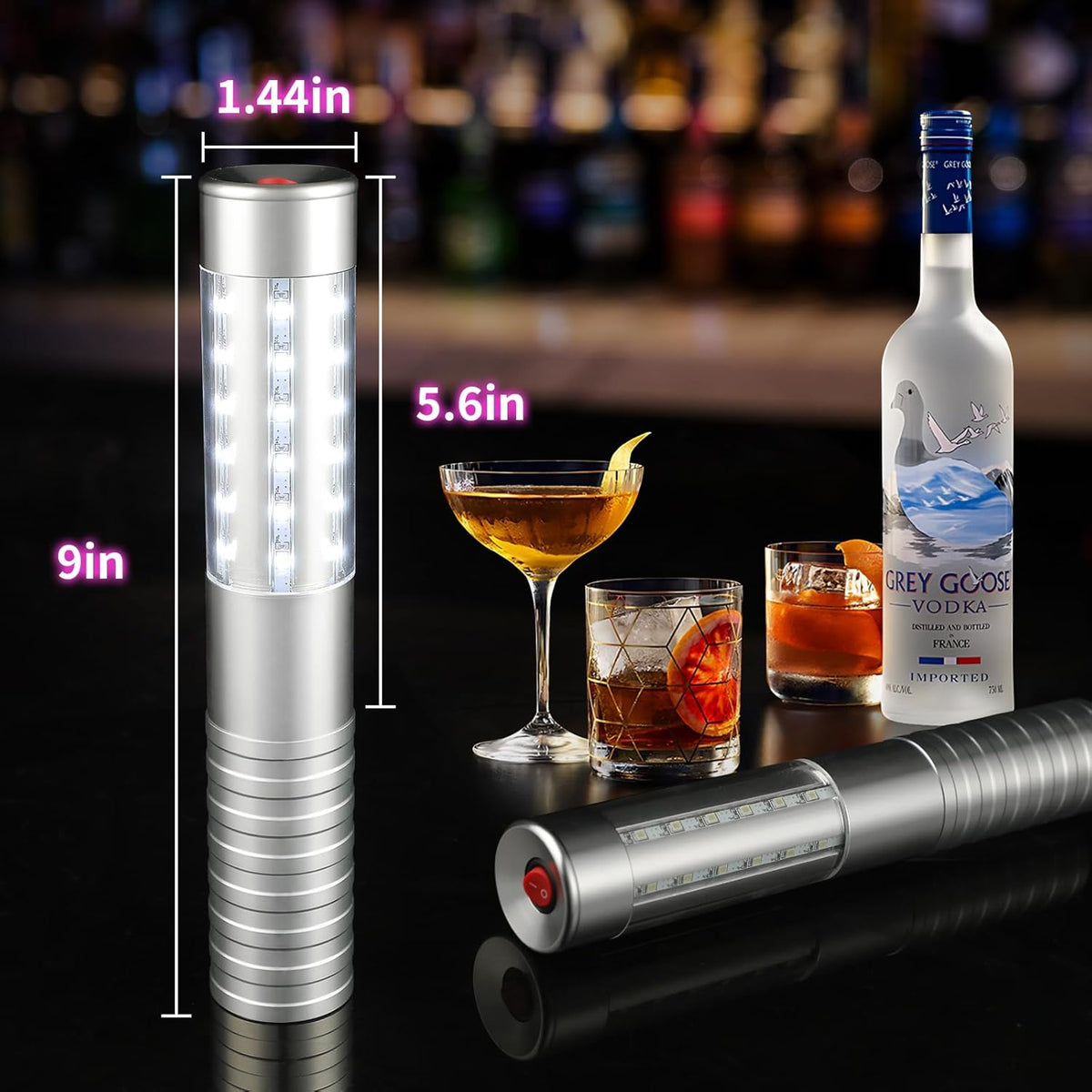 WILON Bottle Service Lights Rechargeable Bottle Service Sparklers Reusable Handheld Girl Lights LED