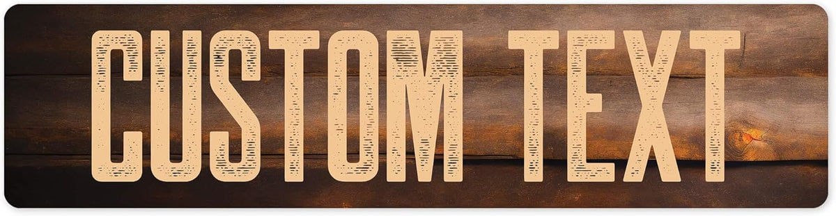 Custom Sign, Custom Street Sign, 11 Font Colors, 13 Font Styles, 4 Hole Options, 22 Sizes, 3x12