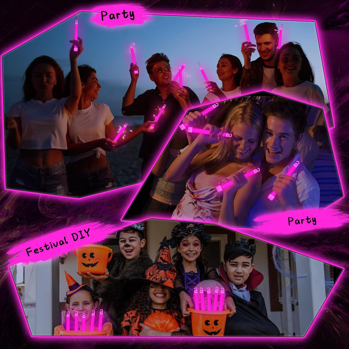 Sotiff 48 Pcs Bright 6 Inch Large Glow Sticks Bulk Emergency Glow in The Dark Sticks with 12 Hour