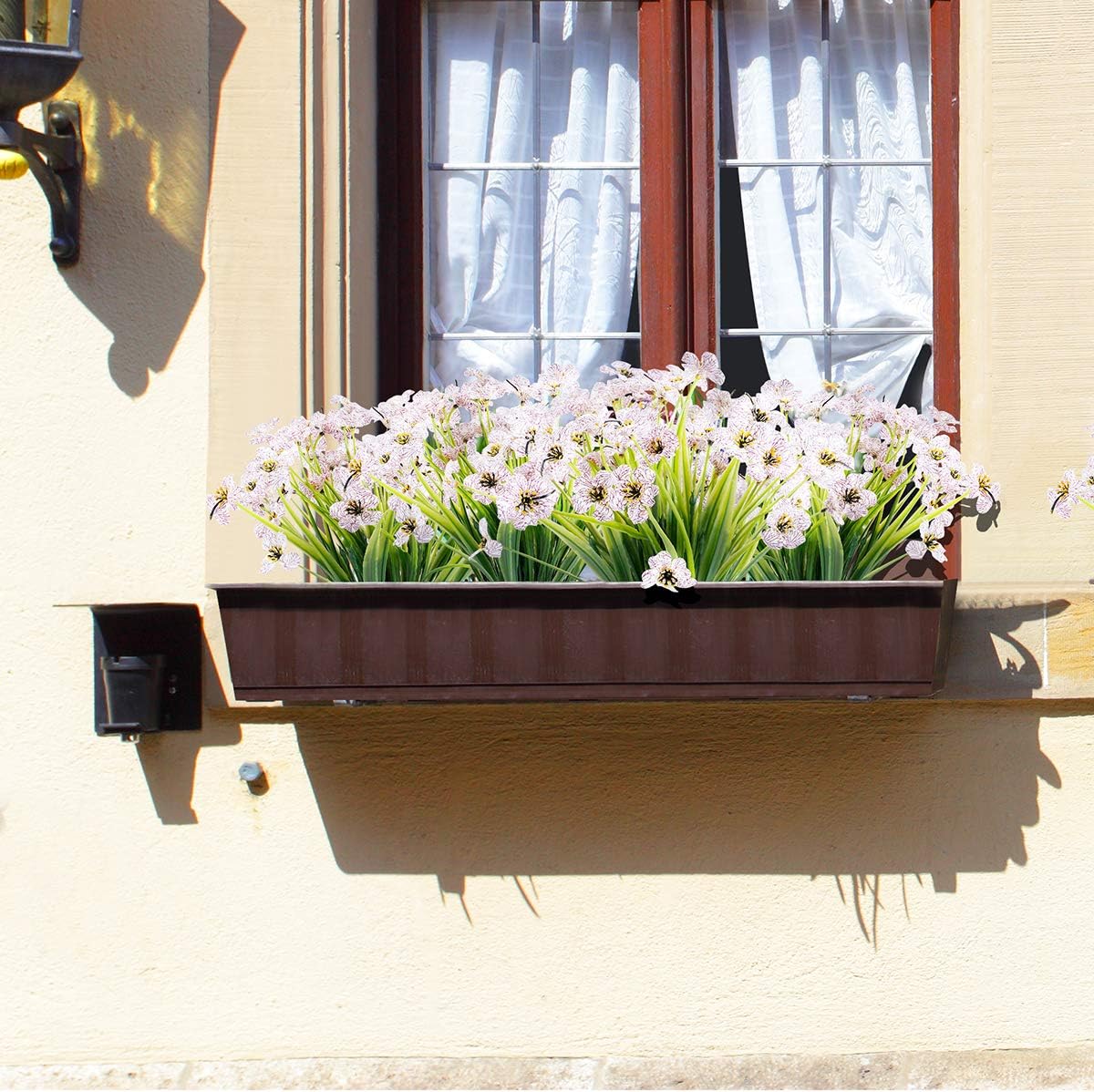 20 Bundles Artificial Flowers Outdoor UV Resistant Fake Flowers No Fade Faux Plastic Plants Garden